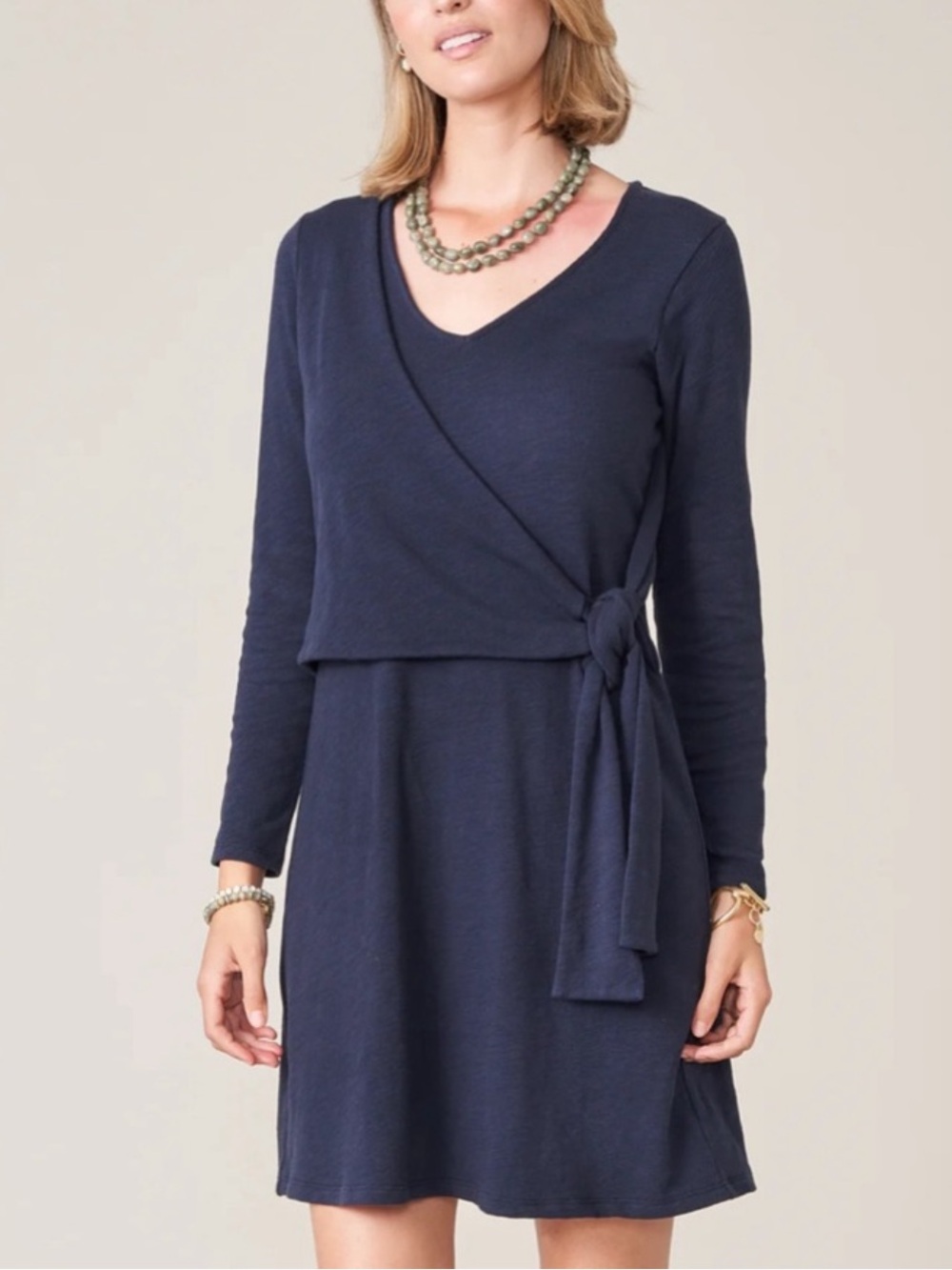 Spartina 449 Deanna Dress Long Sleeve Faux Wrap Front Size XL Coastal. 3